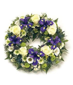 Purple & White Wreath.