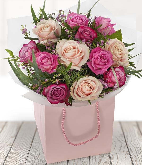 Dozen Pink Roses