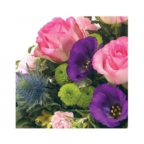 Purple and pink seasonal bouquet